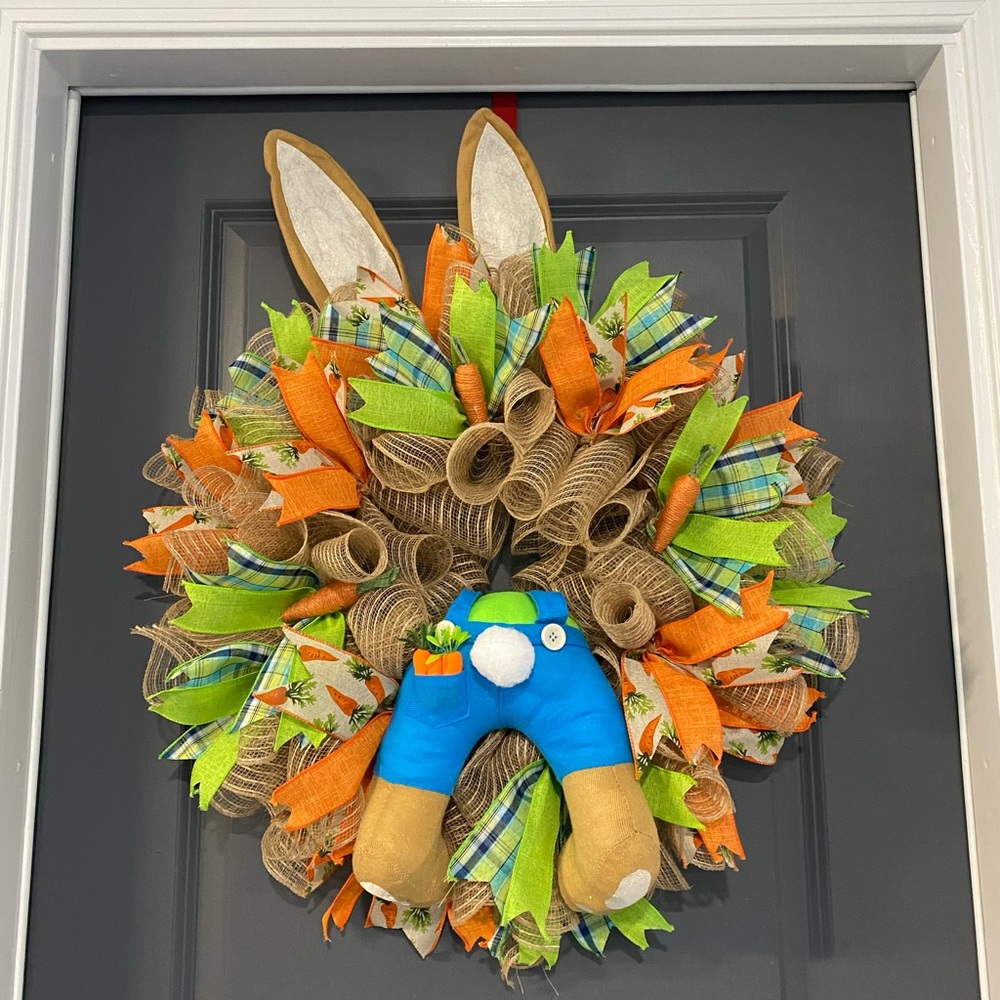 Easter wreath bunny bottom